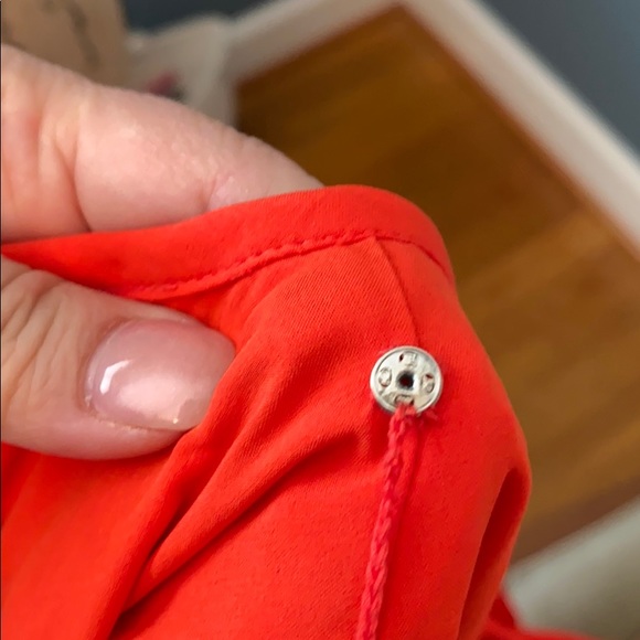 J.CREW orange eyelet vneck dress, sz8 - Picture 5 of 6